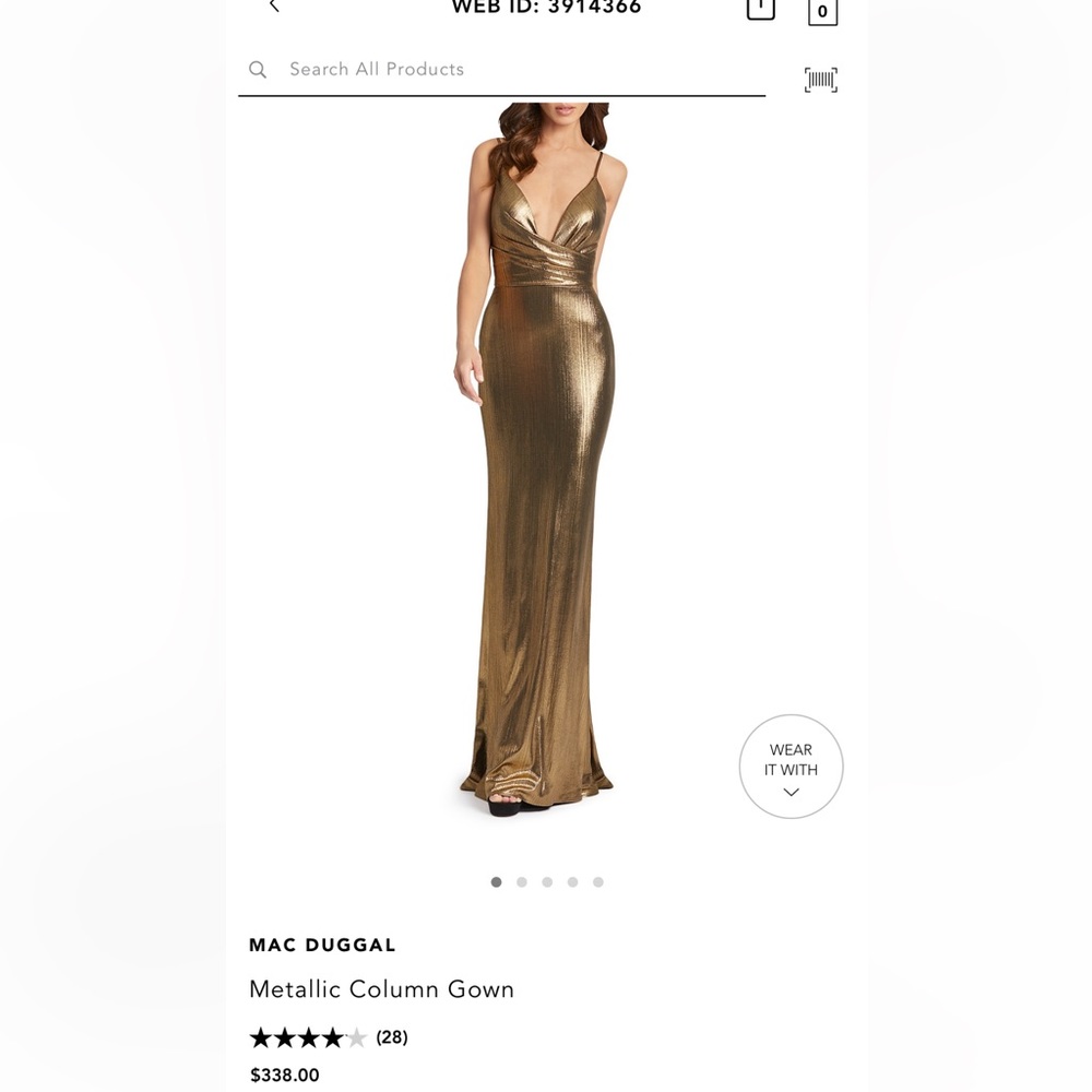 Gold Mac Duggar Gown